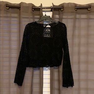 Black Lace Crop